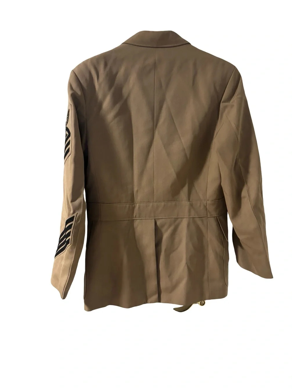 Authentic Genuine Vintage Mens Khaki Navy Service Blazer with Ribbon Bars